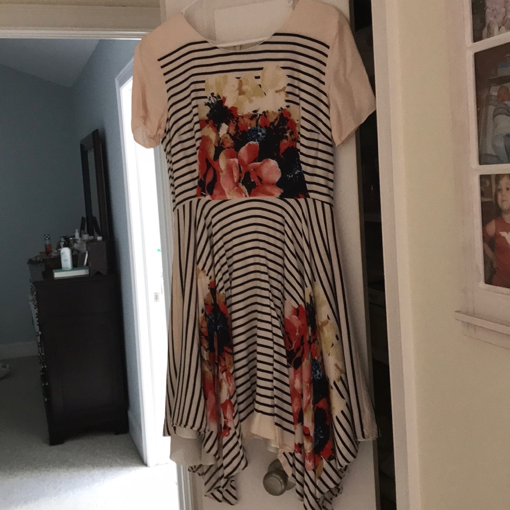 short sleeved midi dress from Anthropologie